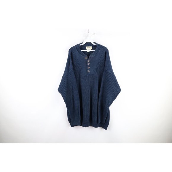 2000'S Eddie Bauer cotton knit sweater, men's size L cotton black type Vintage Second Hand main image 1